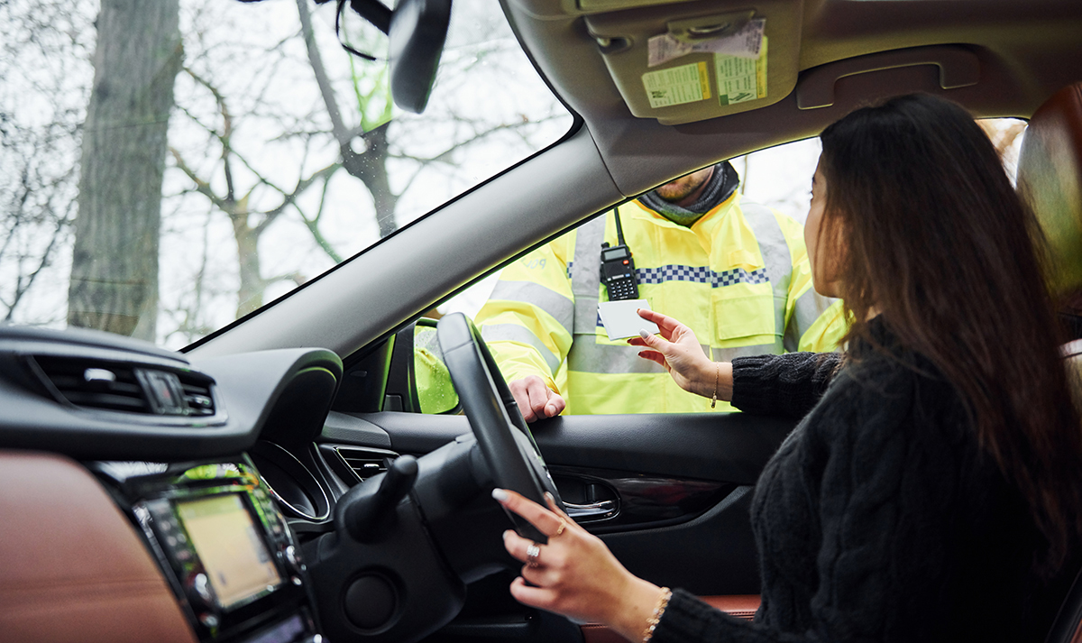 Someone being issued a fine